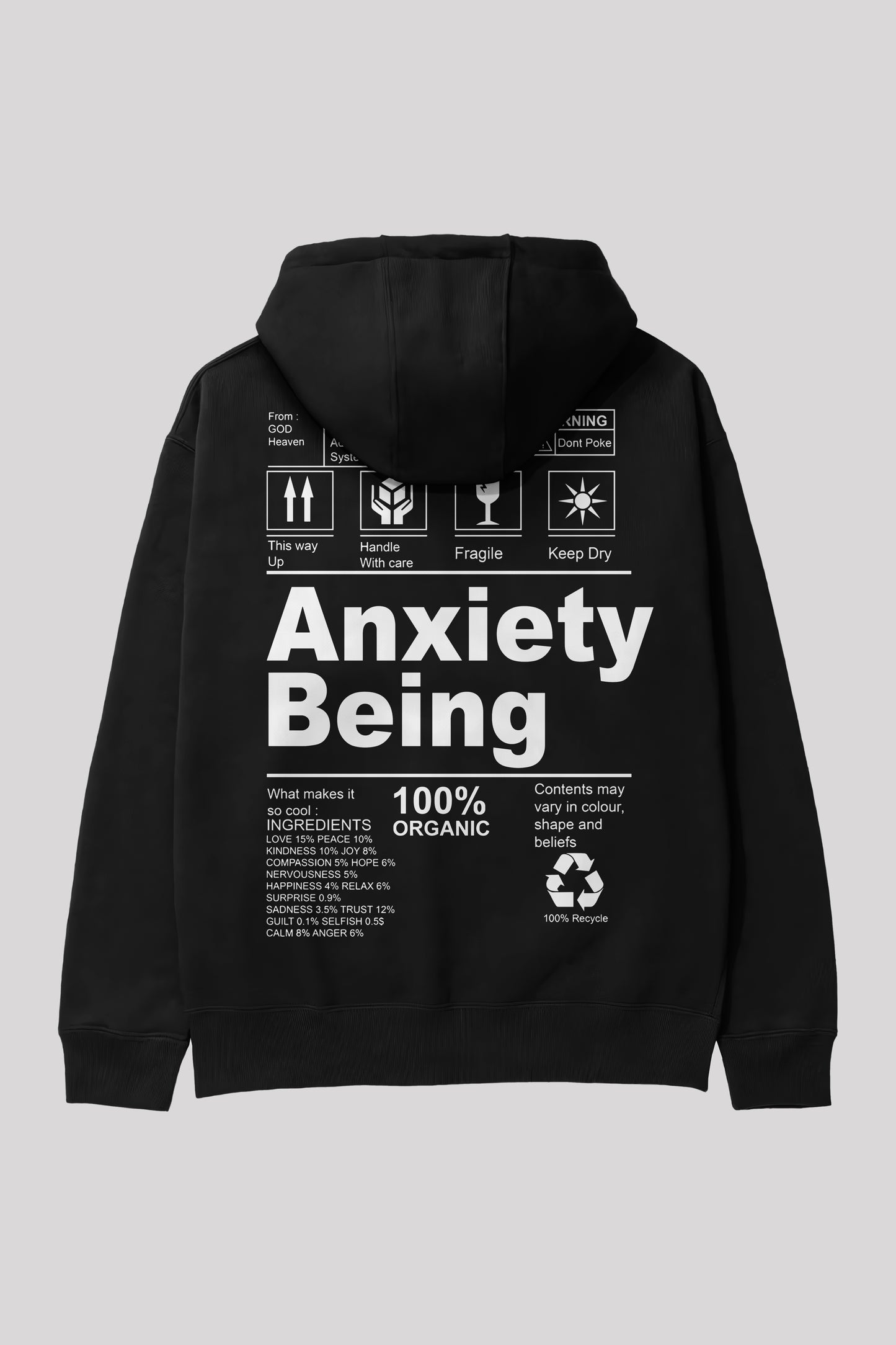 Anxiety Being Oversize Hoodie