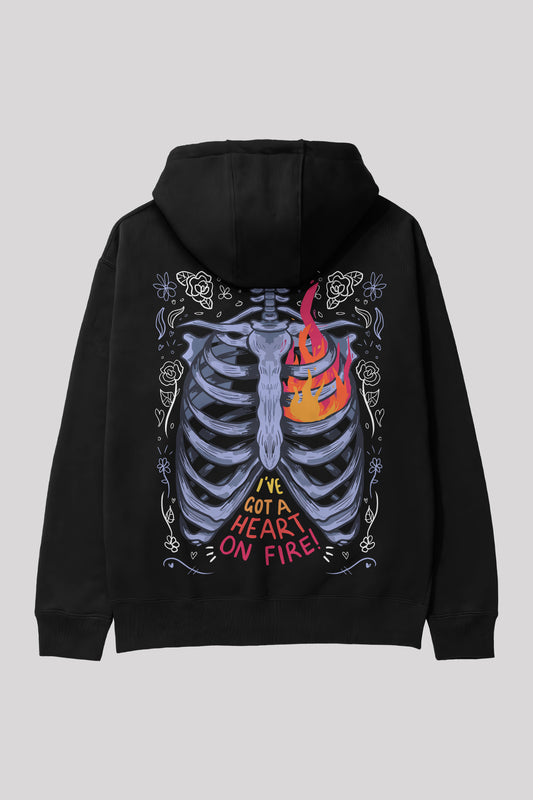 Heart on Fire Oversize Hoodie