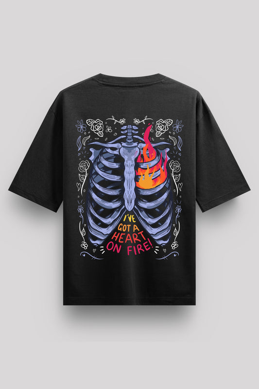 Heart on Fire Oversize T-Shirt