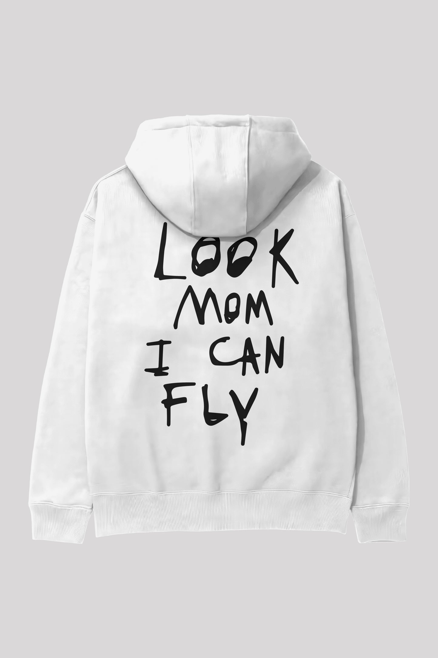 Look Mom I Can Fly Textart Oversize Hoodie