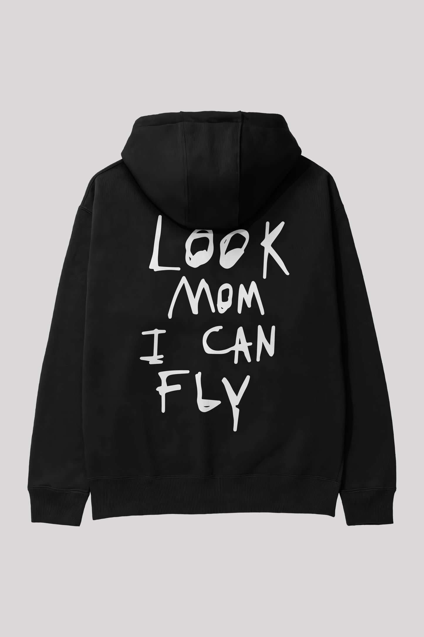 Look Mom I Can Fly Textart Oversize Hoodie